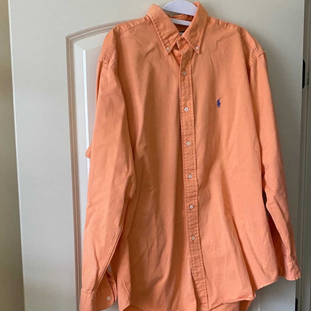 Ralph Lauren Peach Button-Down Oxford Shirt